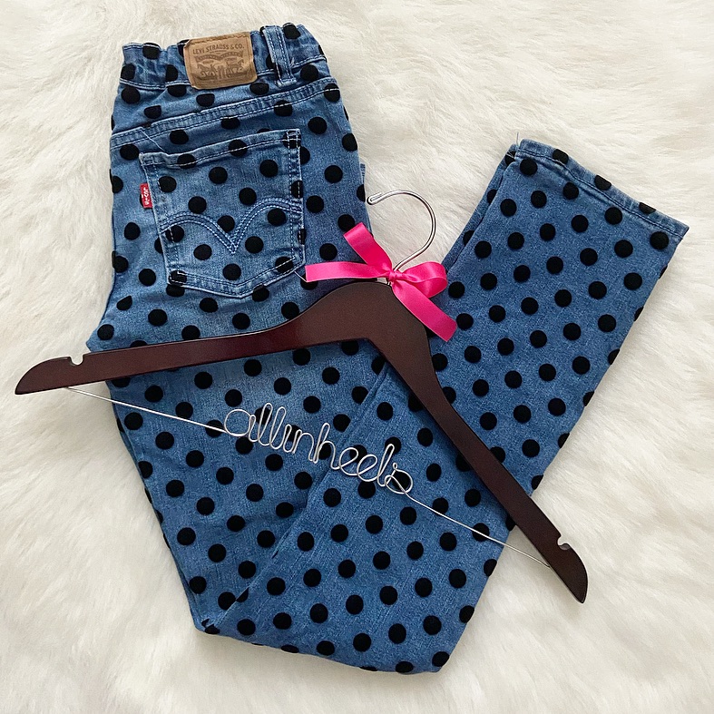 Levi’s Girls Polka Dot 711 Skinny Jeans, Size 14r